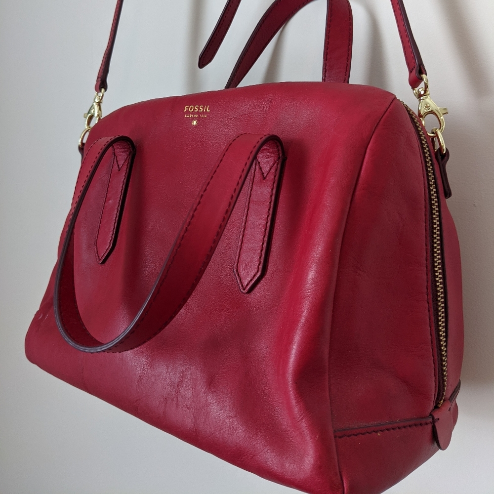 Pink Fossil Satchel Bag